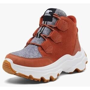 Sorel Kinetic Breakthru Caribou Waterproof Boot Warp Red, Chalk, Women’s US 8